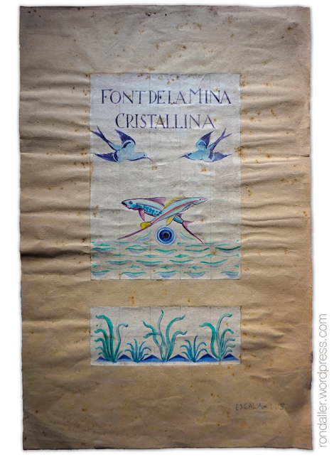 Projecte en paper realitzat per Antoni Serra per a la Font de la Mina Cristal·lina de Blanes.